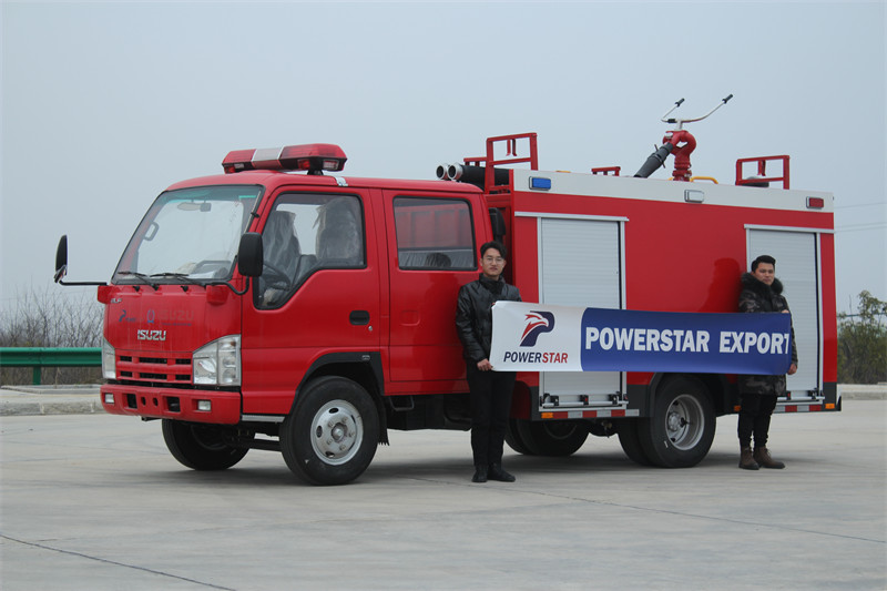 Isuzu small fire tanker truck ready for delivery