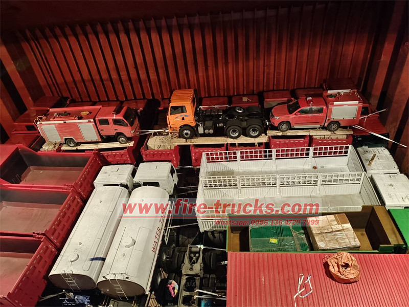 Isuzu fire engine truck shipped by Bulk shipment