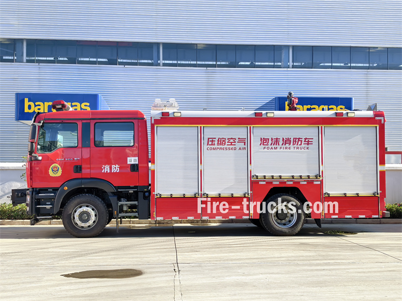 Sinotruk Sitrak compressed air foam system fire truck