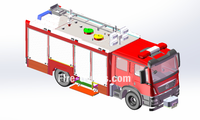 SINOTRUK HOWO Urban Firefighting Vehicle 3D drawing SINOTRUK HOWO Urban Firefighting Vehicle 3D drawing