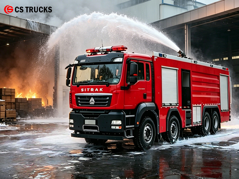 SITRAK 8×4 6500L 460 HP Foam Pumper Truck
