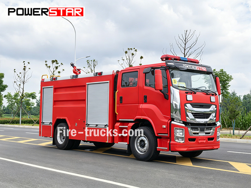 Powerstar Isuzu 4X2 8000L Wildland Foam Fire Truck for Steppe Fire Protection Dubai Powerstar Isuzu 4X2 8000L Wildland Foam Fire Truck for Steppe Fire Protection Dubai