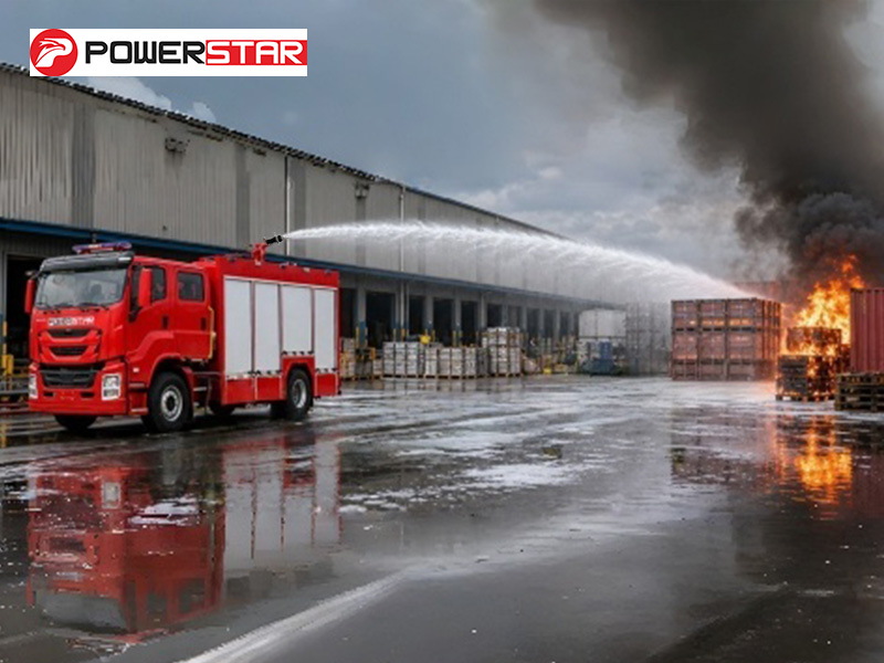 ISUZU GIGA 4X2 8000L Official Foam Water Tender for Albania Industrial Fire