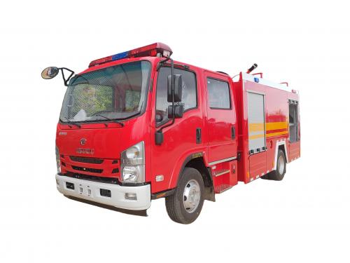 red fire truck Isuzu