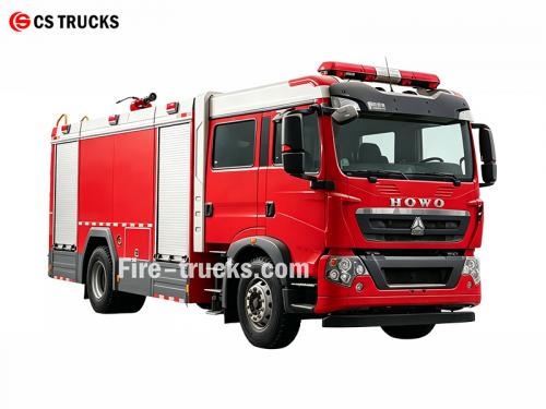 HOWO 6000 Liters Water Bowser Pumper Fire Truck - 双威汽车