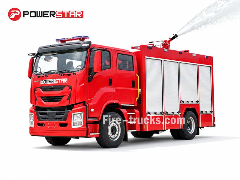 Albania ISUZU foam fire fighting tanker truck - 双威汽车