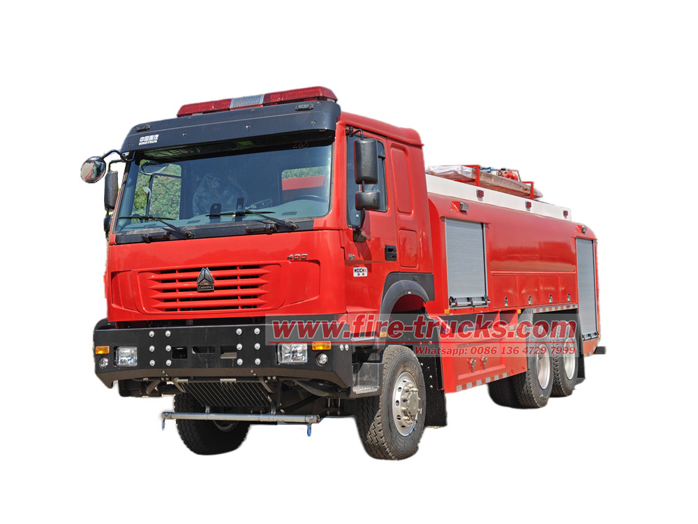 HOWO 6X6 400马力发动机水罐消防车